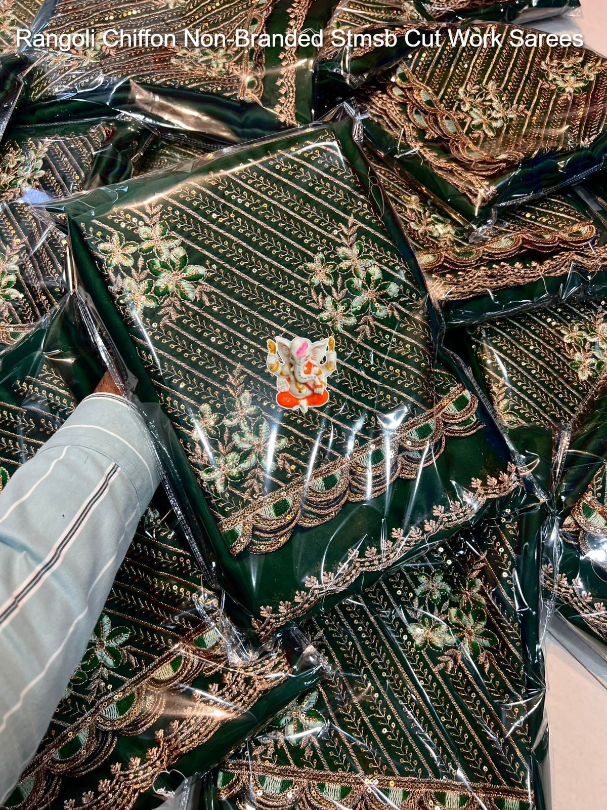 Rangoli Chiffon Non-Branded Stmsb Cut Work Sarees