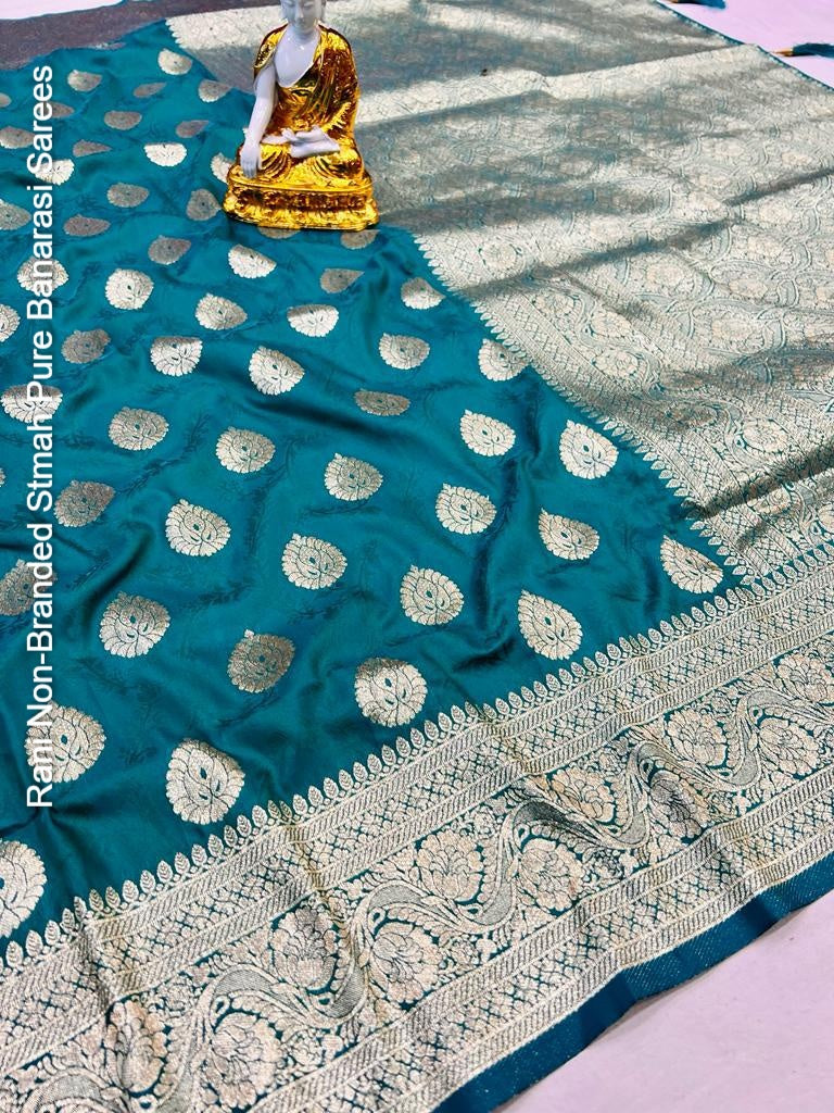 Rani Non-Branded Stmah Pure Banarasi Sarees