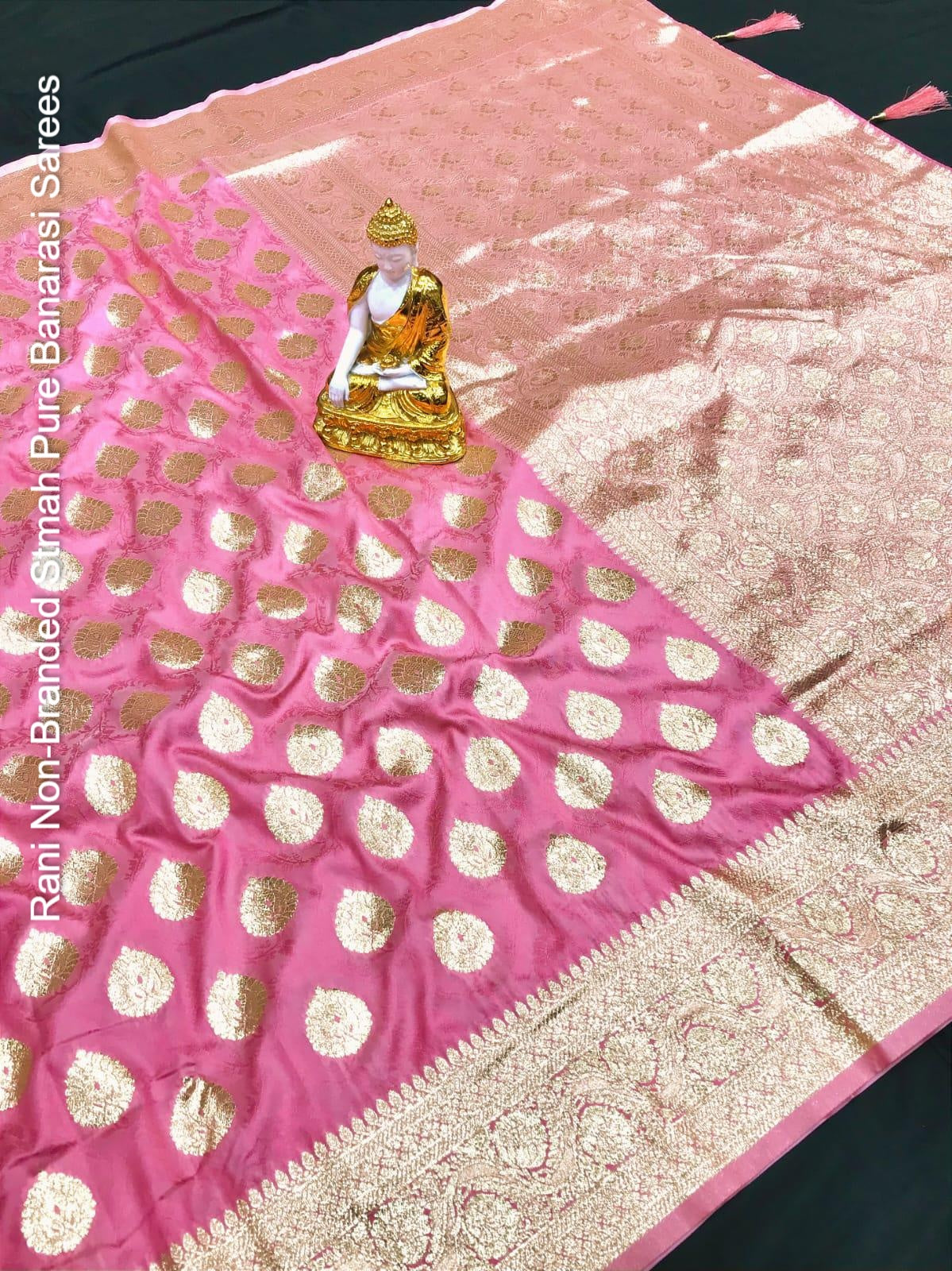Rani Non-Branded Stmah Pure Banarasi Sarees