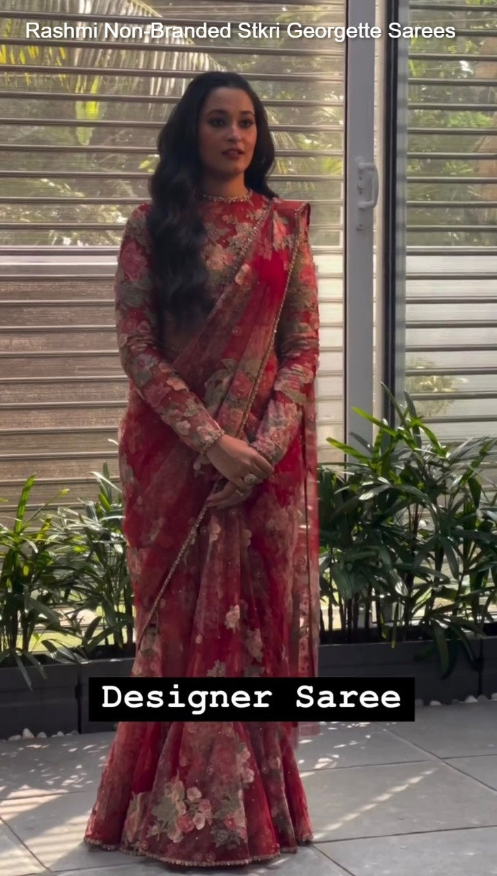 Rashmi Non-Branded Stkri Georgette Sarees