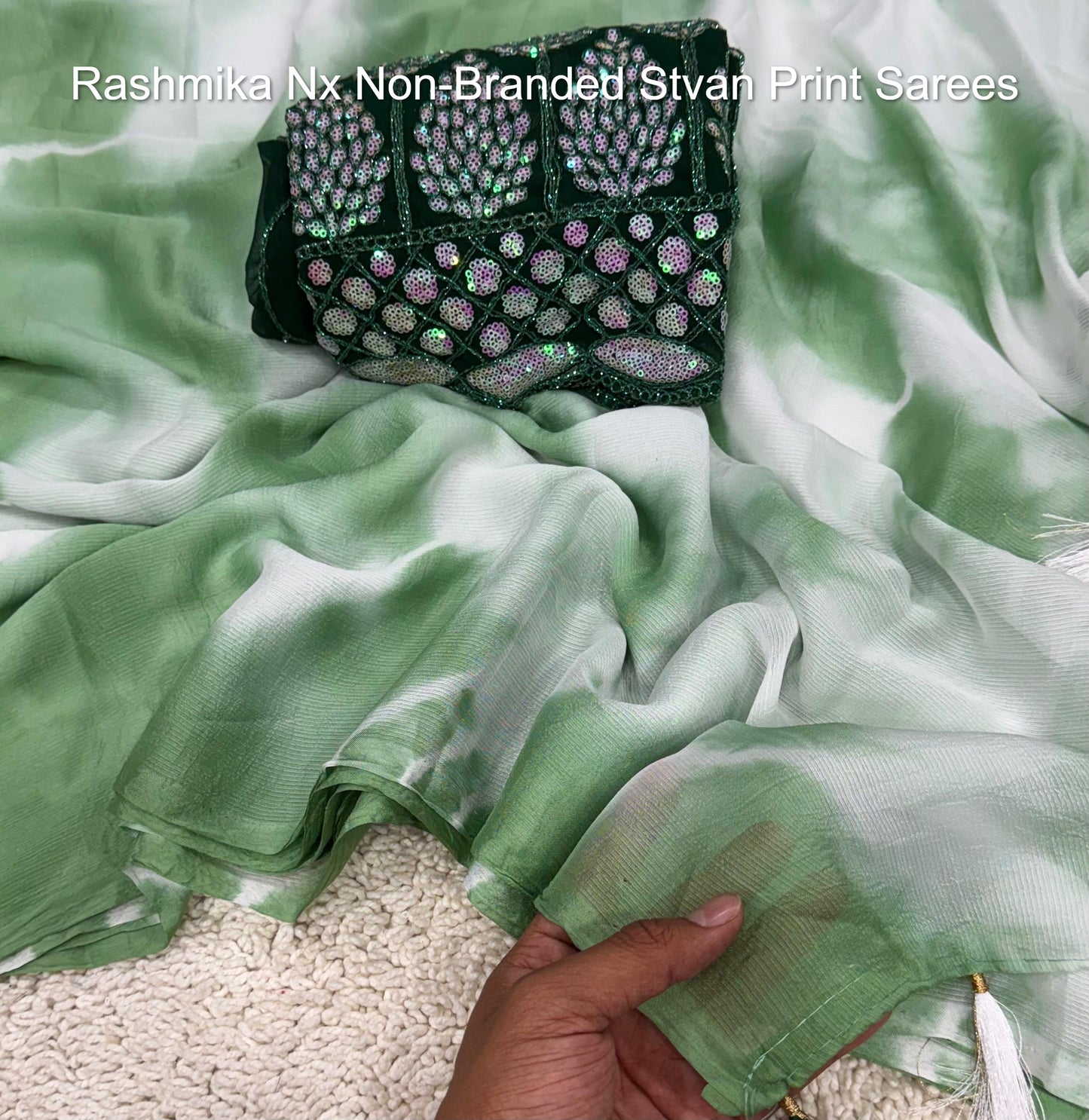 Rashmika Nx Non-Branded Stvan Print Sarees