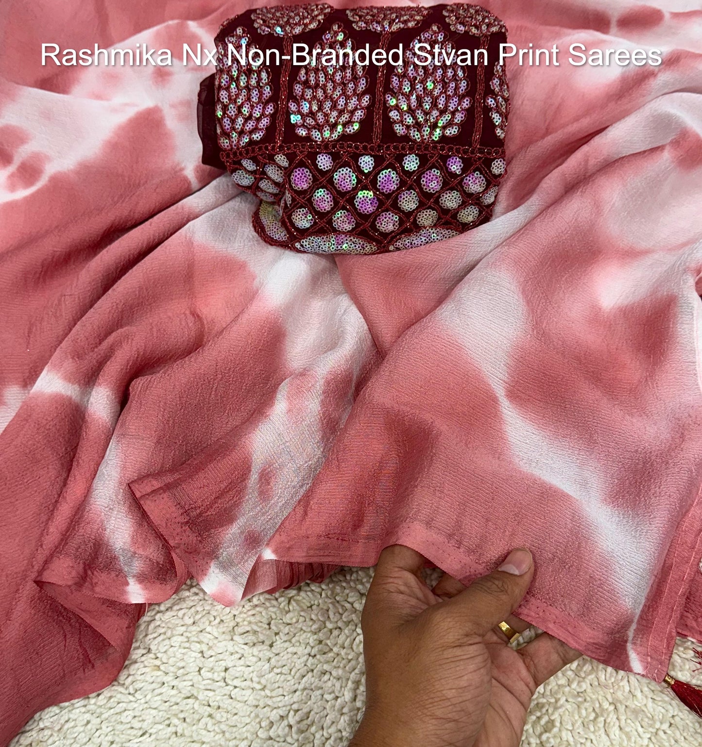 Rashmika Nx Non-Branded Stvan Print Sarees