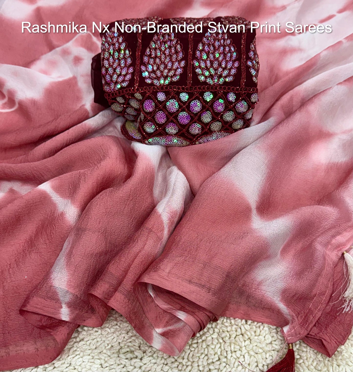 Rashmika Nx Non-Branded Stvan Print Sarees