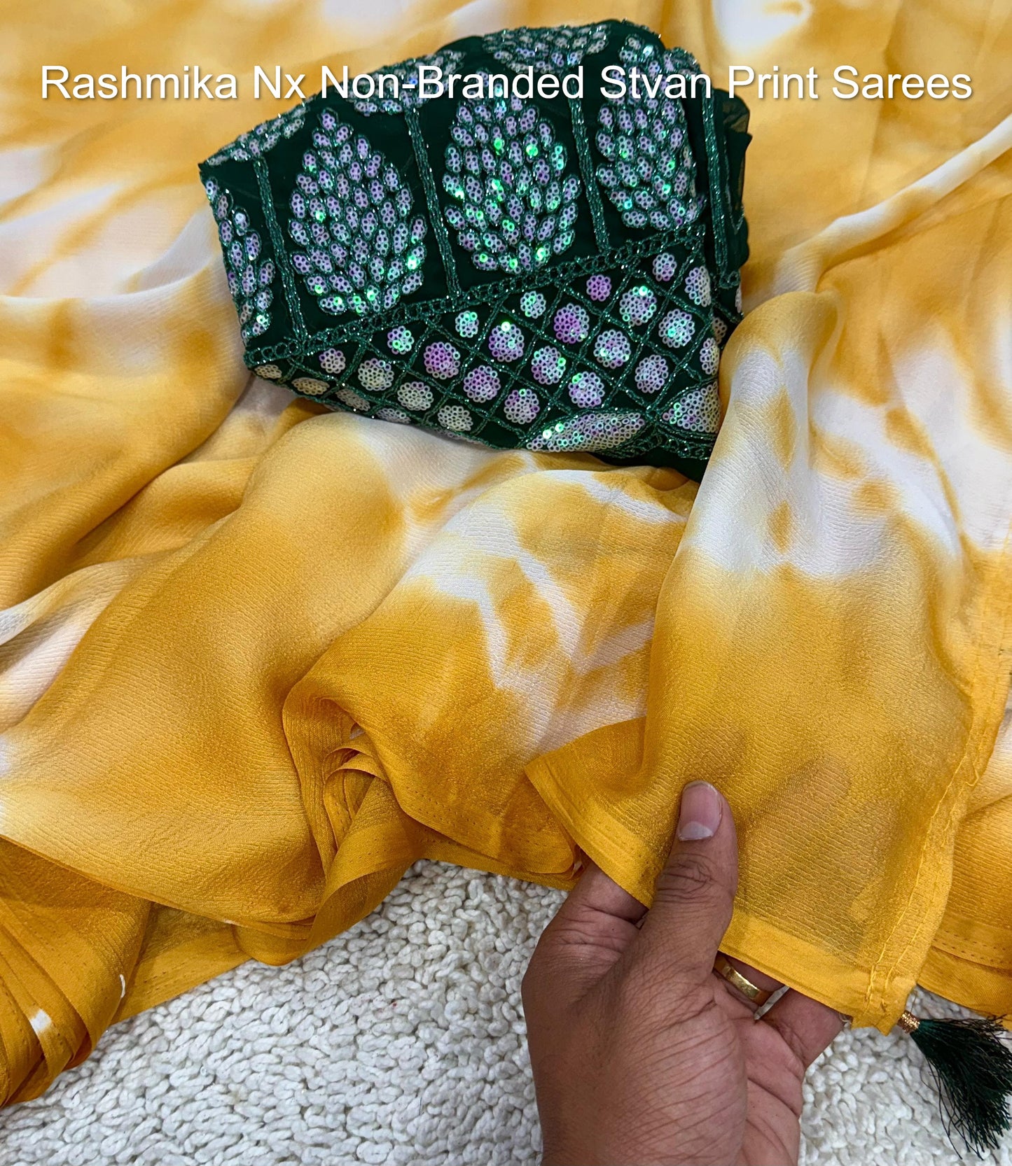 Rashmika Nx Non-Branded Stvan Print Sarees