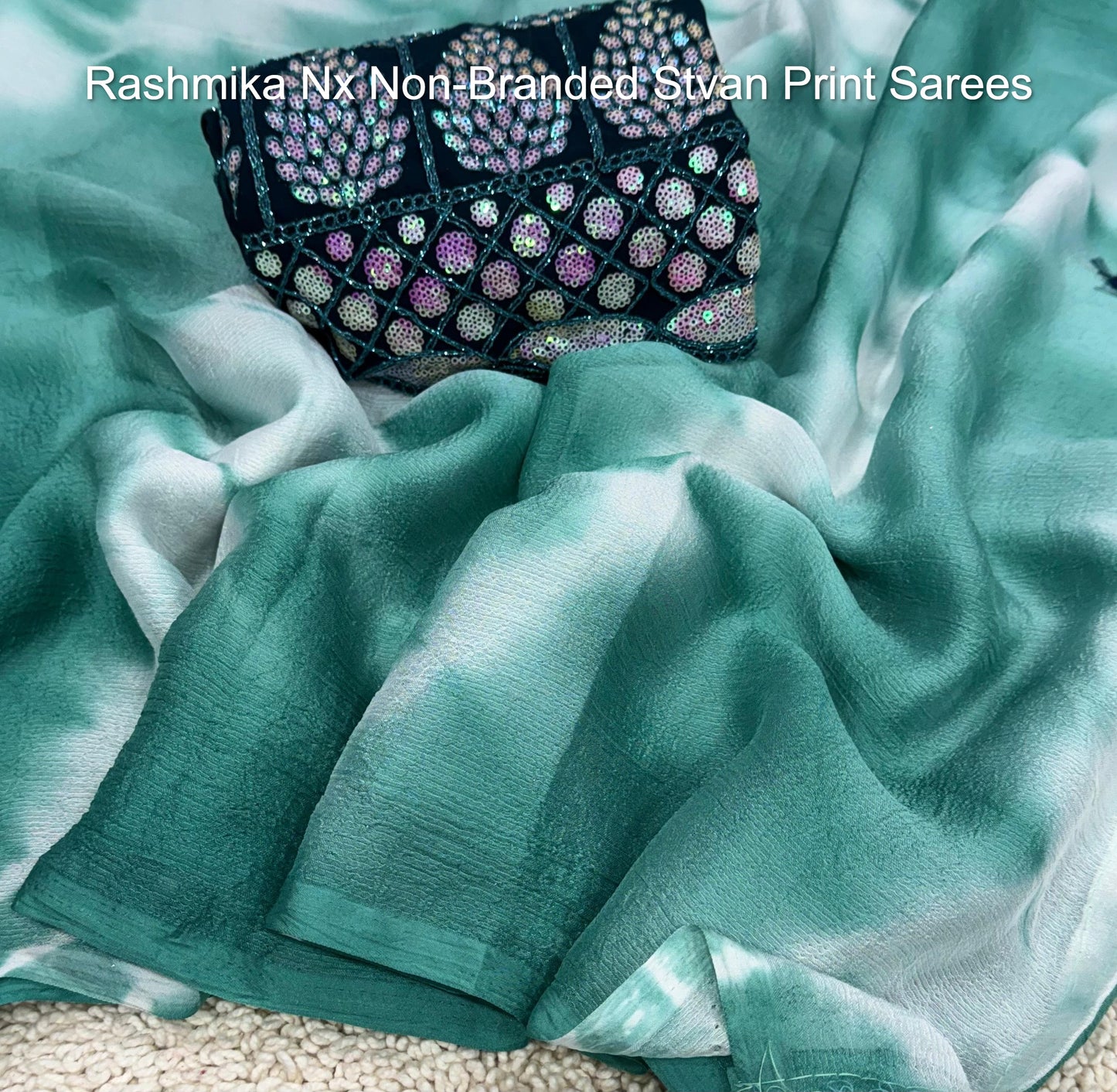 Rashmika Nx Non-Branded Stvan Print Sarees