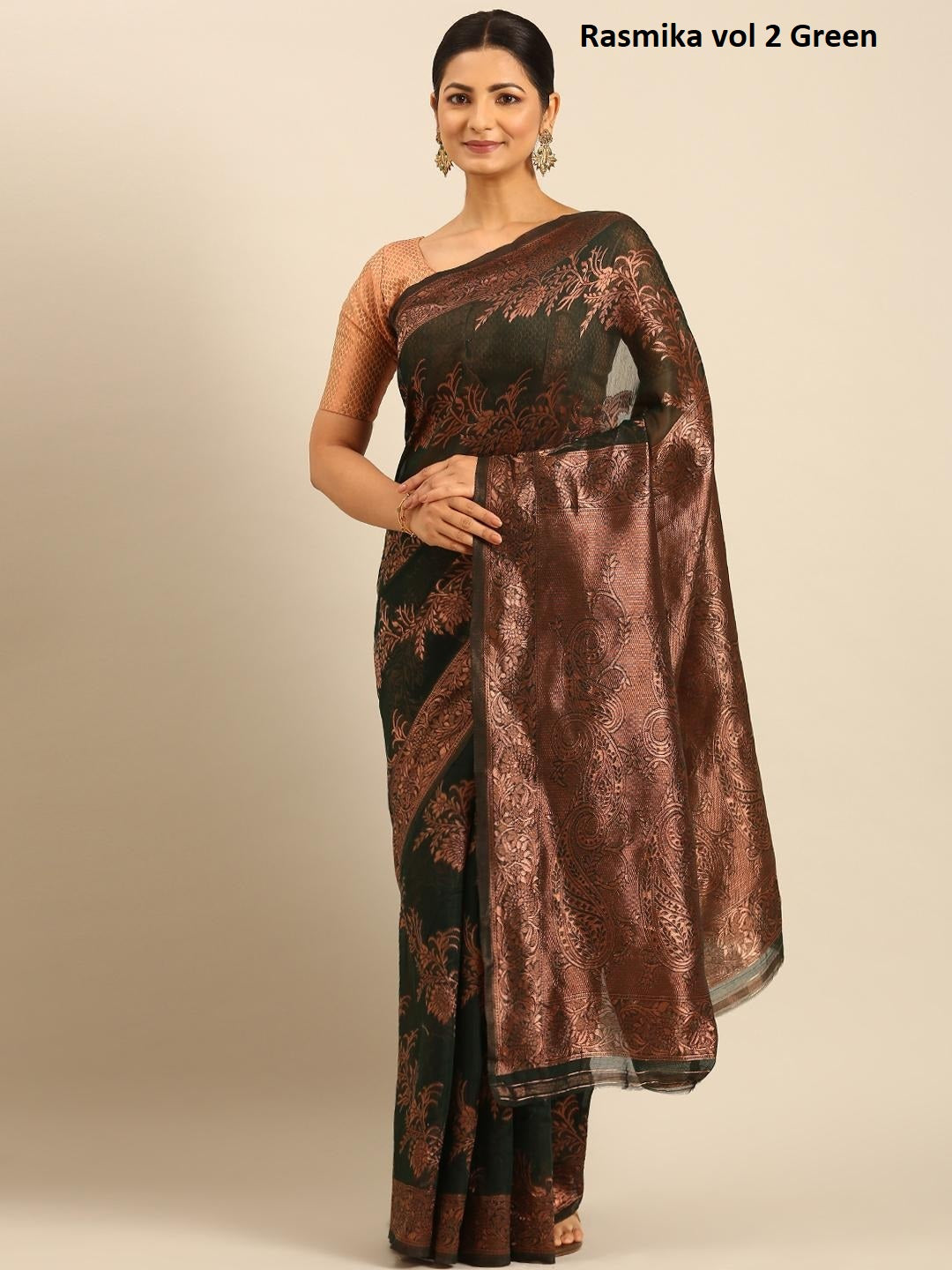 Rasmika Vol 2 Green Bunawat Sarees