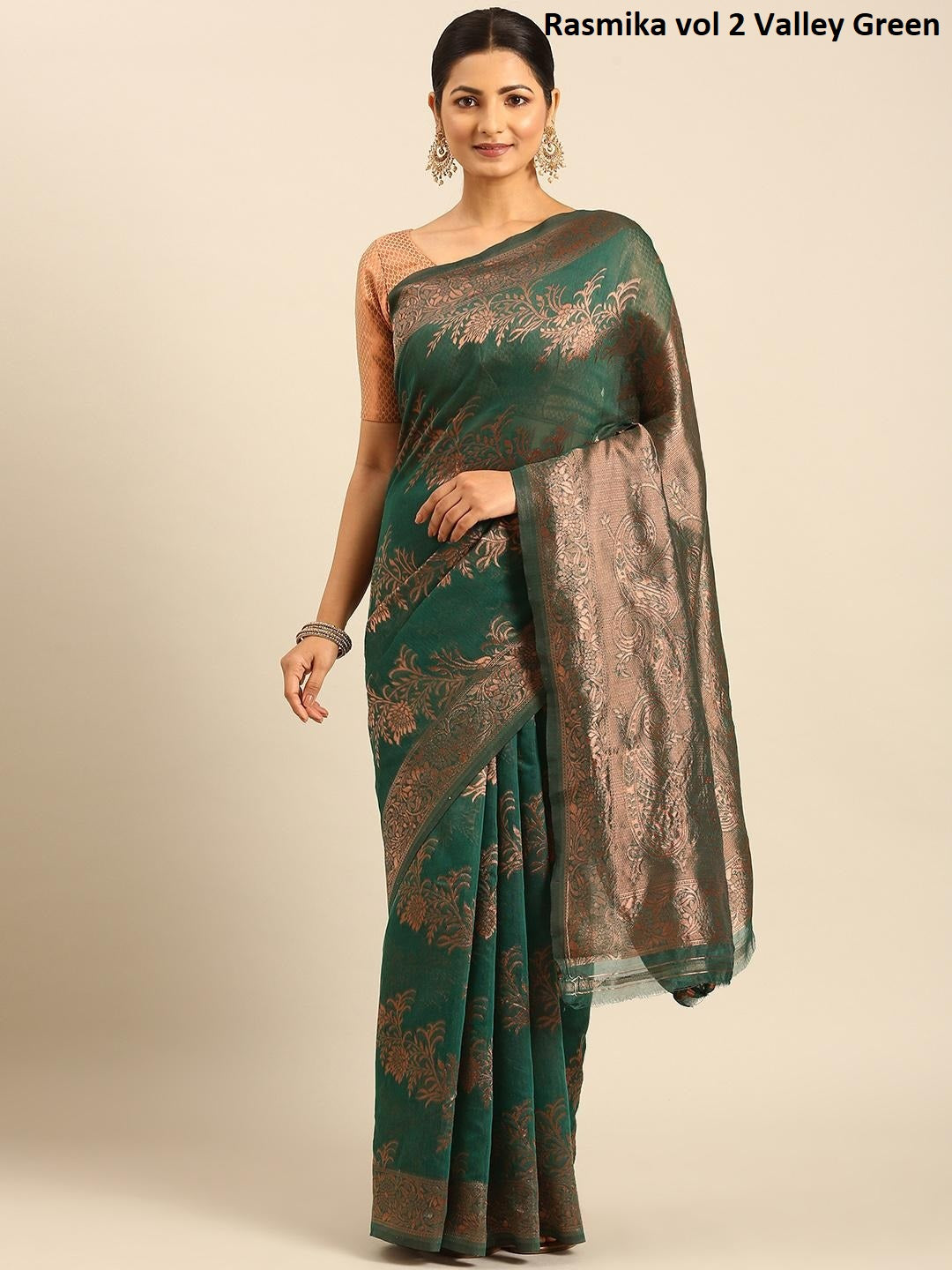 Rasmika Vol 2 Valley Green Bunawat Sarees