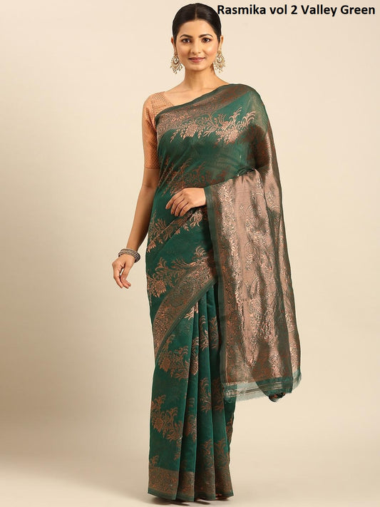Rasmika Vol 2 Valley Green Bunawat Sarees