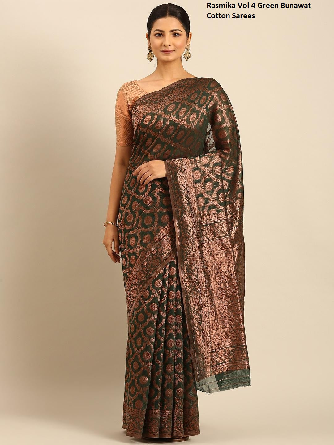 Rasmika Vol 4 Green Bunawat Cotton Sarees