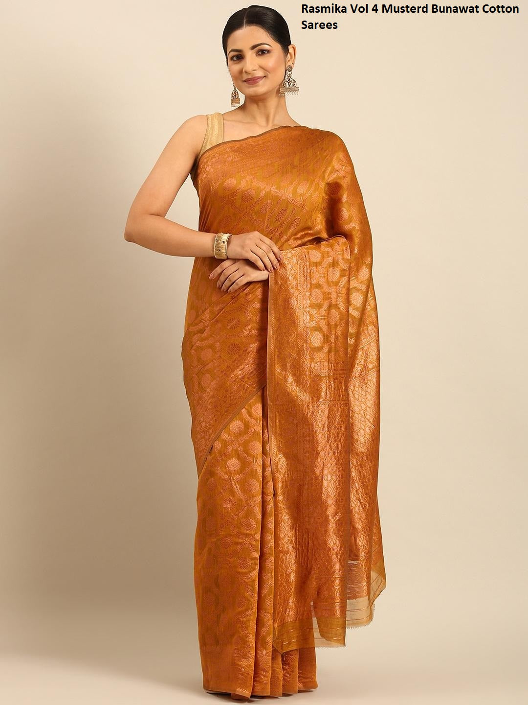 Rasmika Vol 4 Musterd Bunawat Cotton Sarees