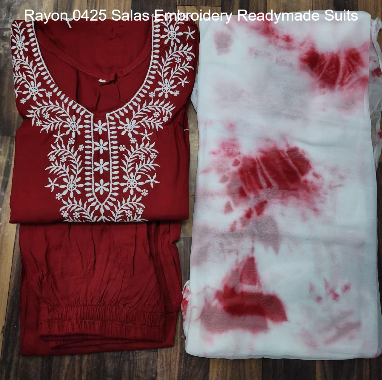 Rayon 0425 Salas Embroidery Readymade Suits
