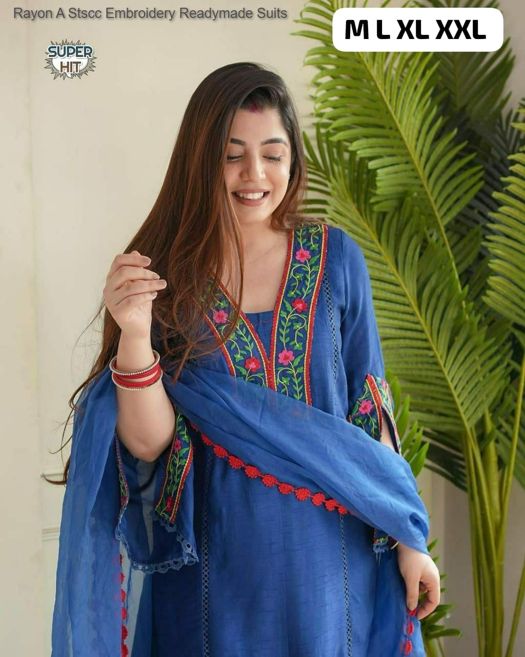 Rayon A Stscc Embroidery Readymade Suits