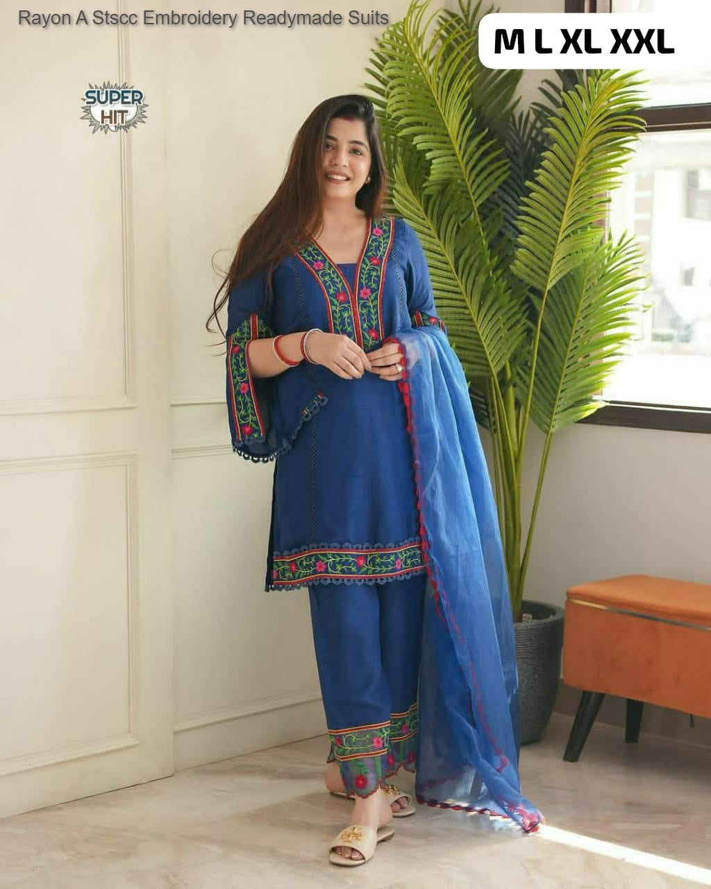 Rayon A Stscc Embroidery Readymade Suits
