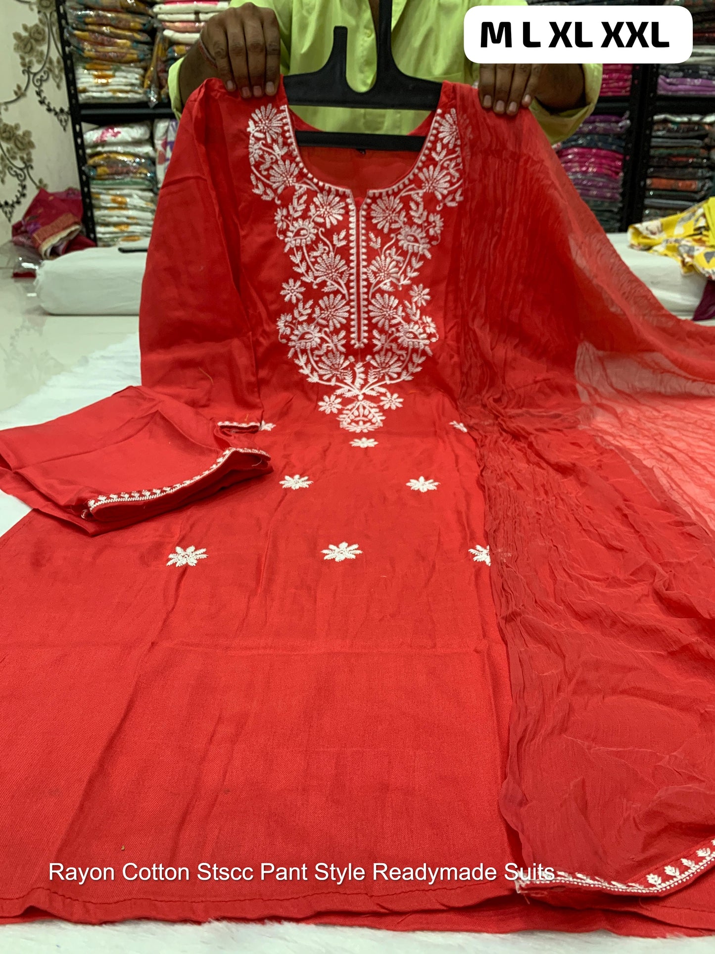 Rayon Cotton Stscc Pant Style Readymade Suits