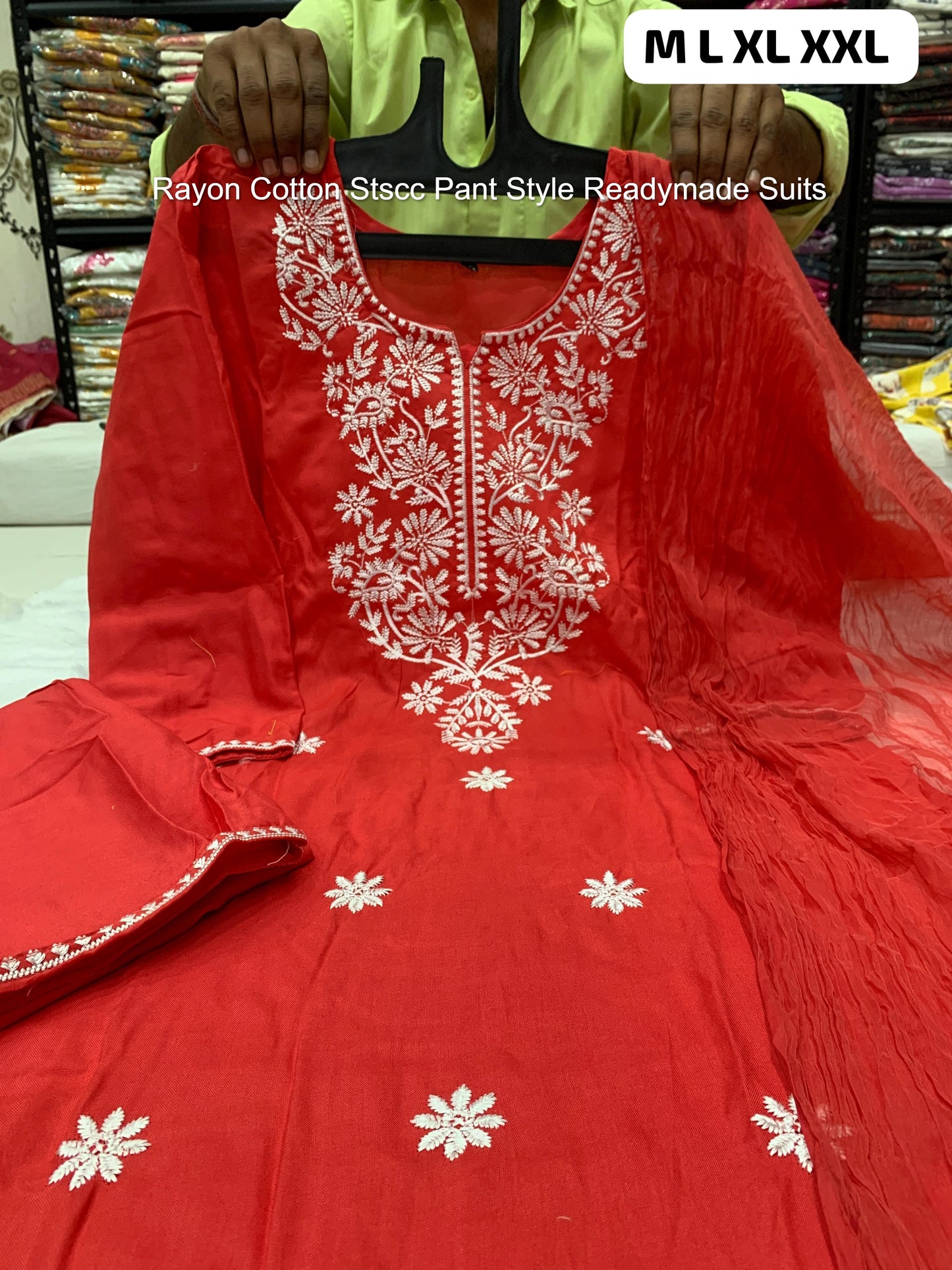 Rayon Cotton Stscc Pant Style Readymade Suits