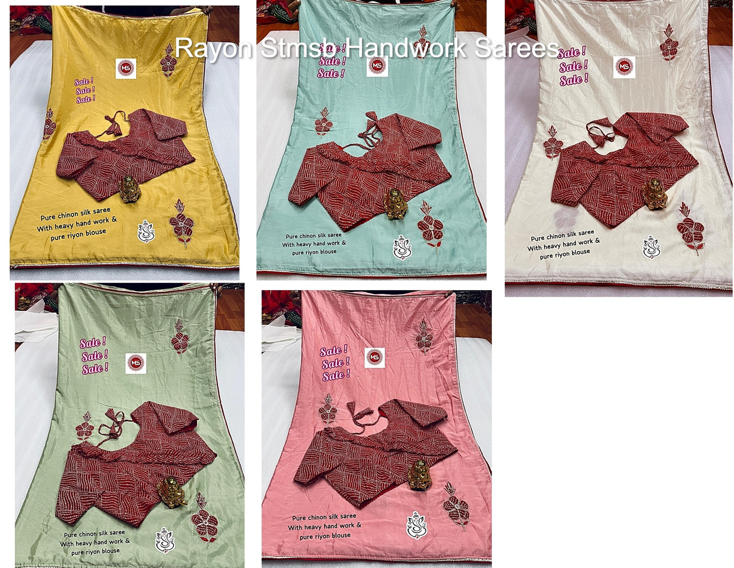 Rayon Stmsb Handwork Sarees