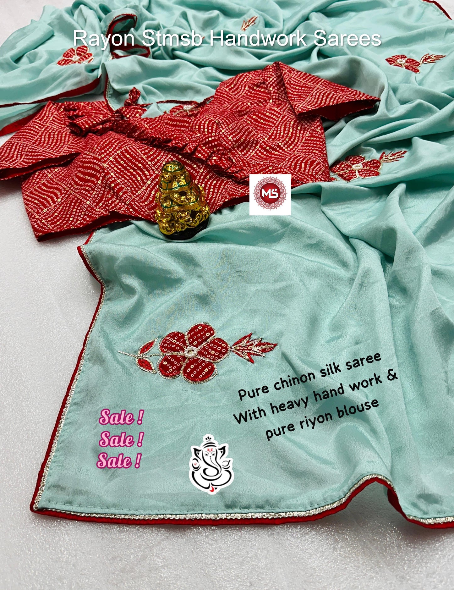 Rayon Stmsb Handwork Sarees