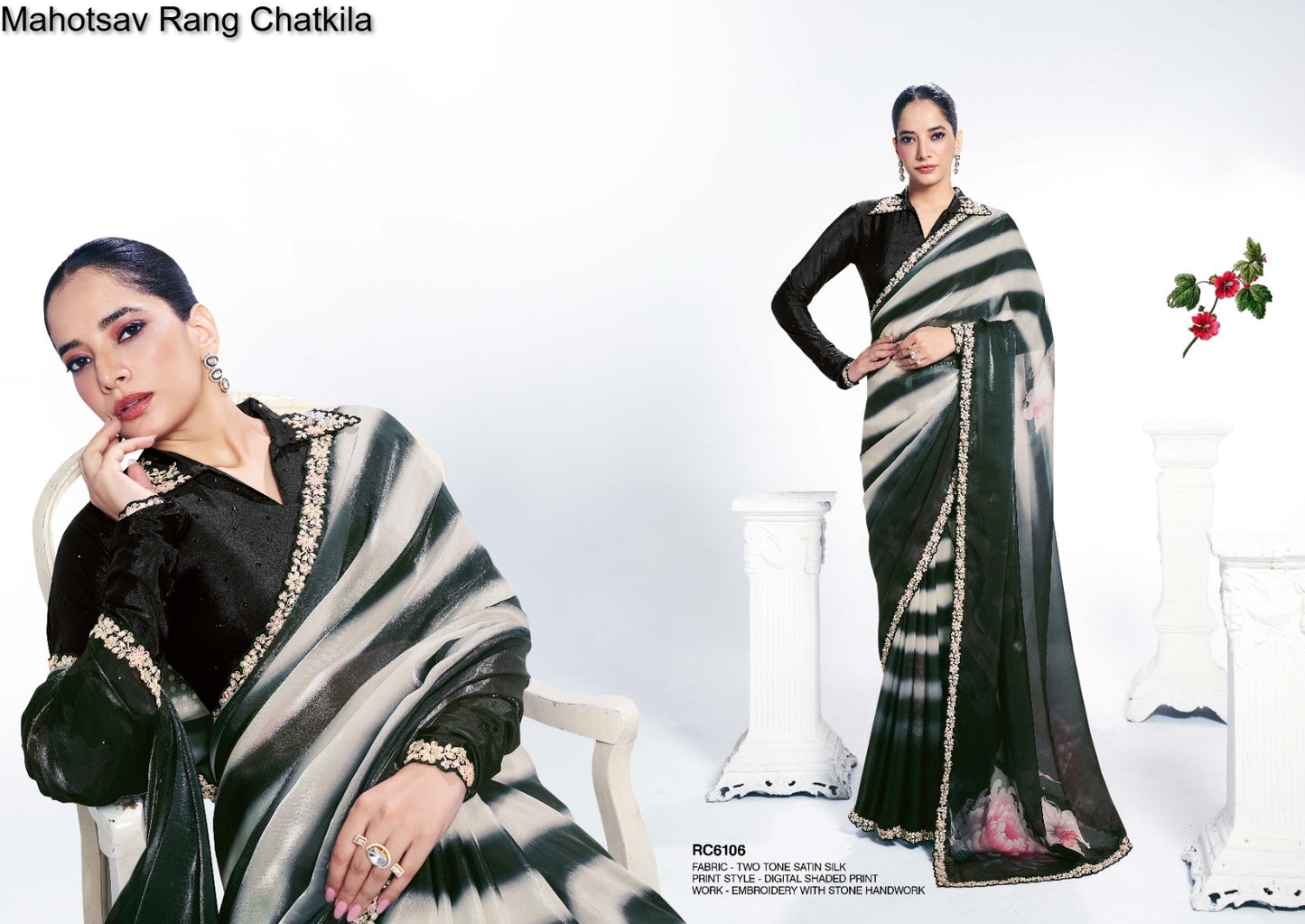 Rc6106 Rang Chatkila Mahotsav Satin Silk Sarees