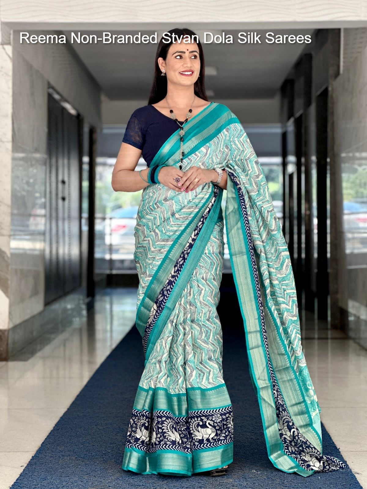 Reema Non-Branded Stvan Dola Silk Sarees