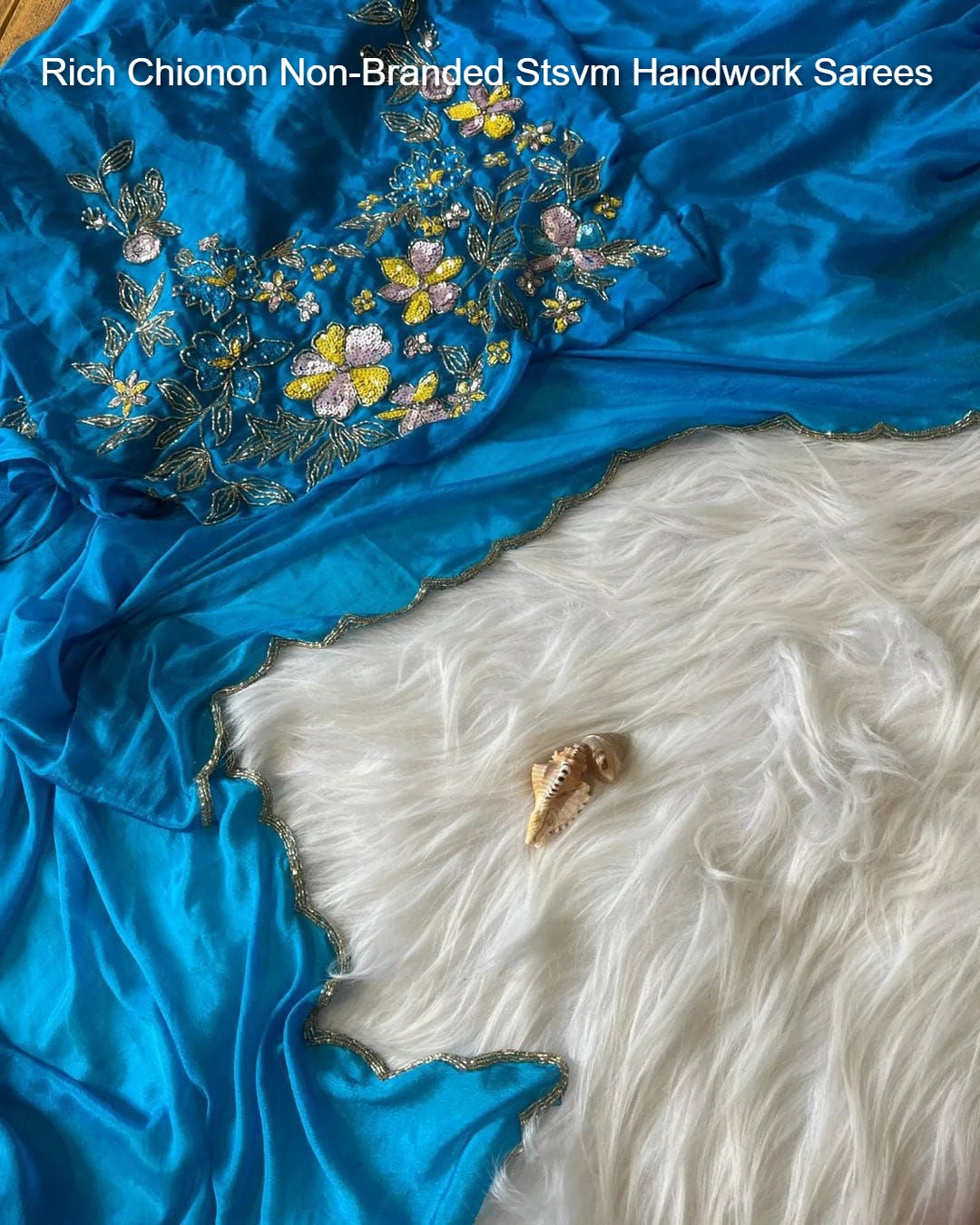 Rich Chionon Non-Branded Stsvm Handwork Sarees