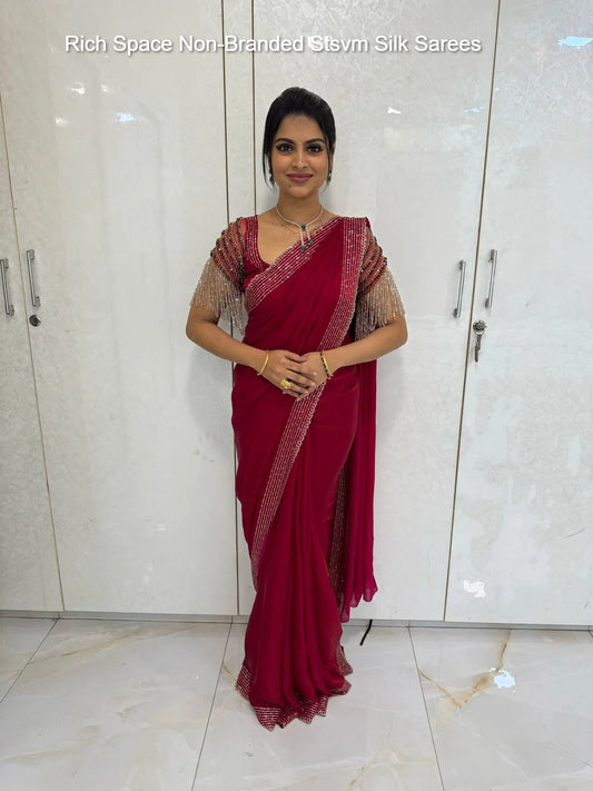 Rich Space Non-Branded Stsvm Silk Sarees