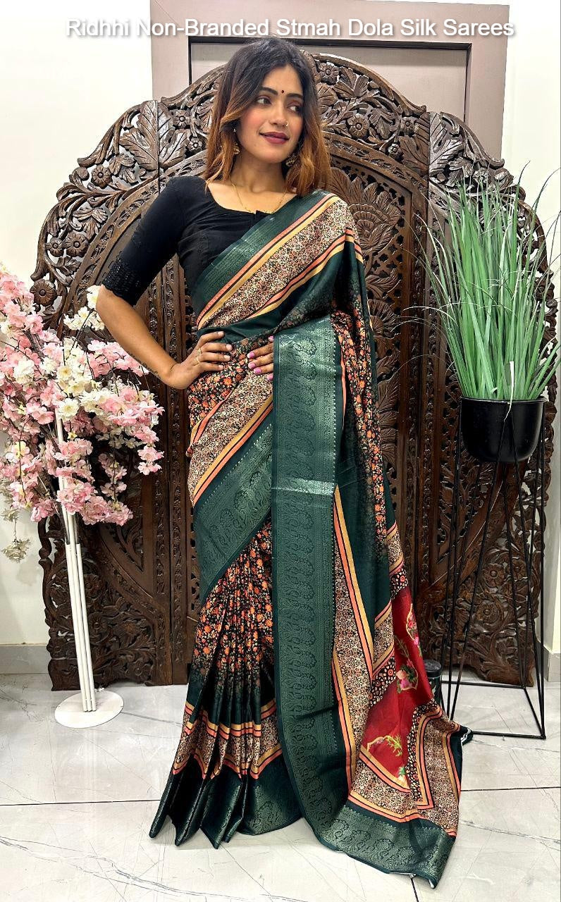 Ridhhi Non-Branded Stmah Dola Silk Sarees