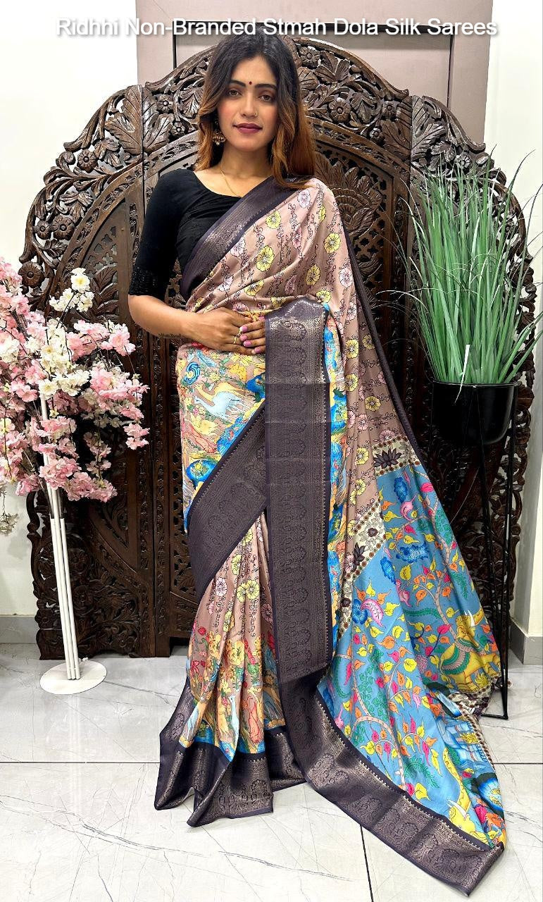 Ridhhi Non-Branded Stmah Dola Silk Sarees