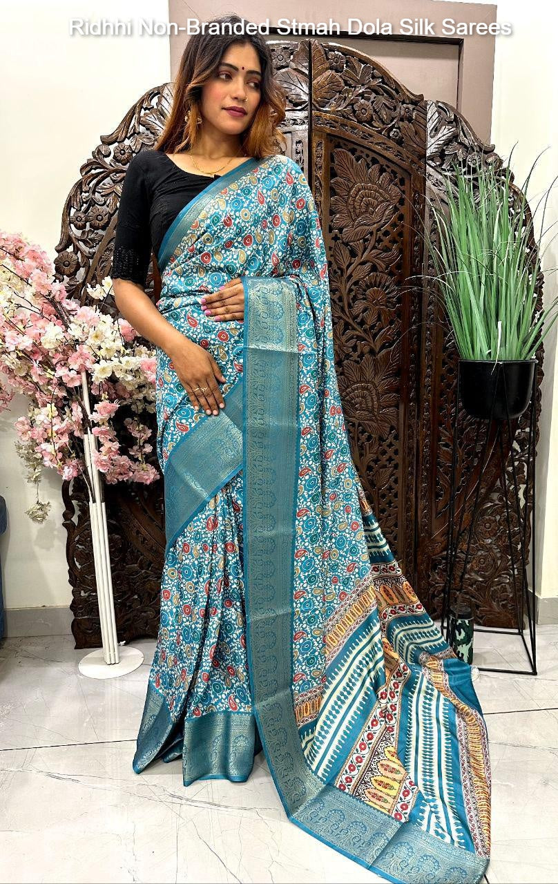 Ridhhi Non-Branded Stmah Dola Silk Sarees