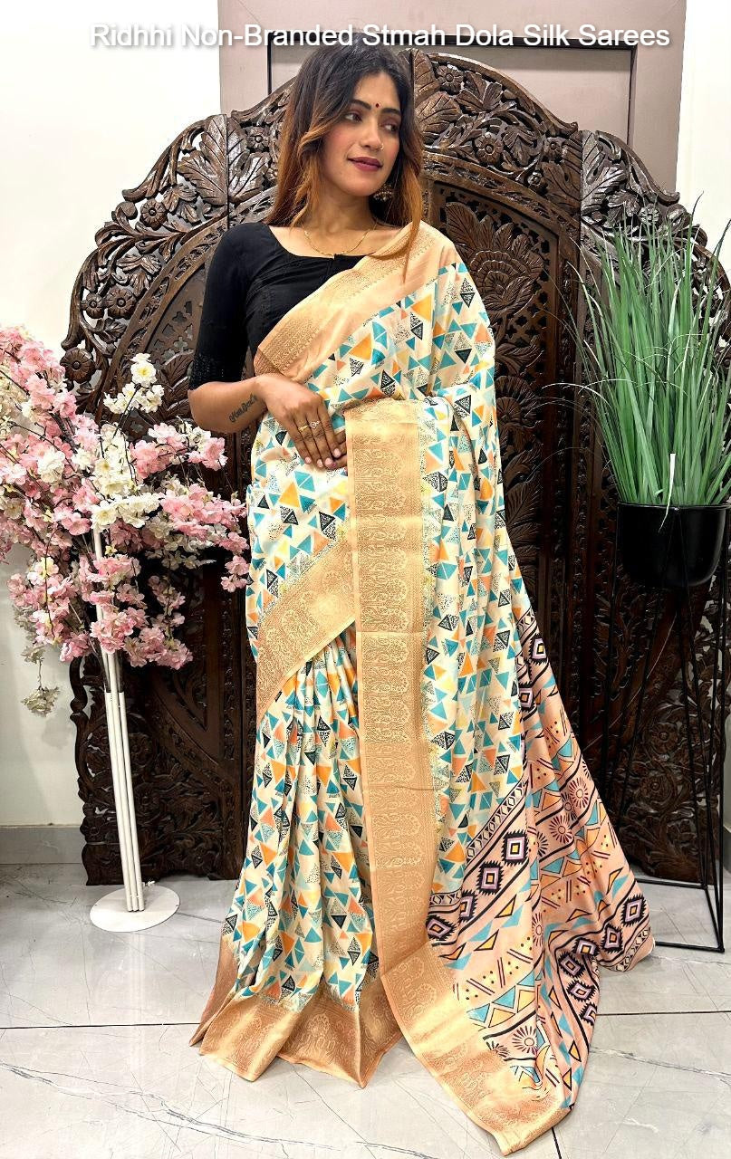Ridhhi Non-Branded Stmah Dola Silk Sarees