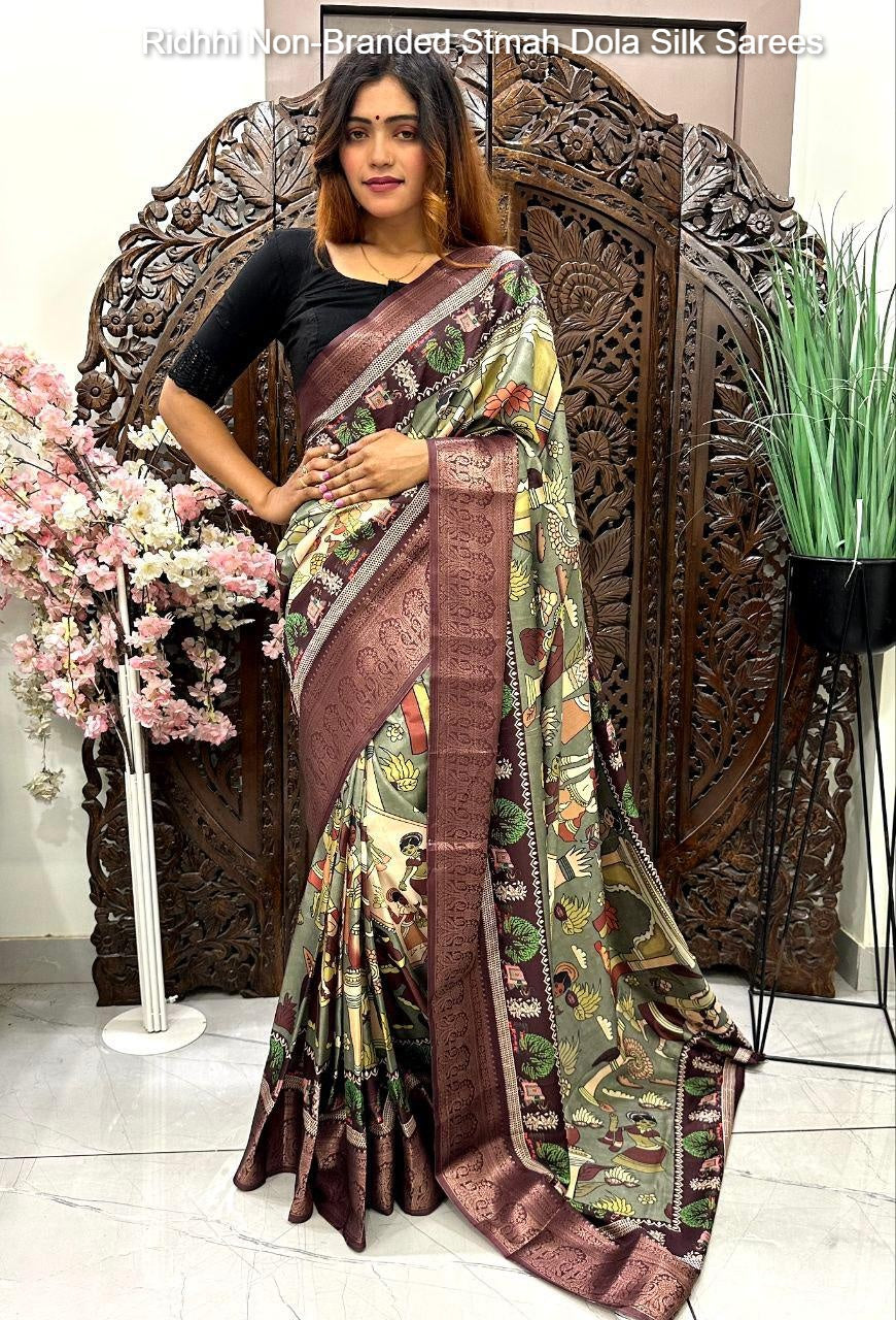 Ridhhi Non-Branded Stmah Dola Silk Sarees