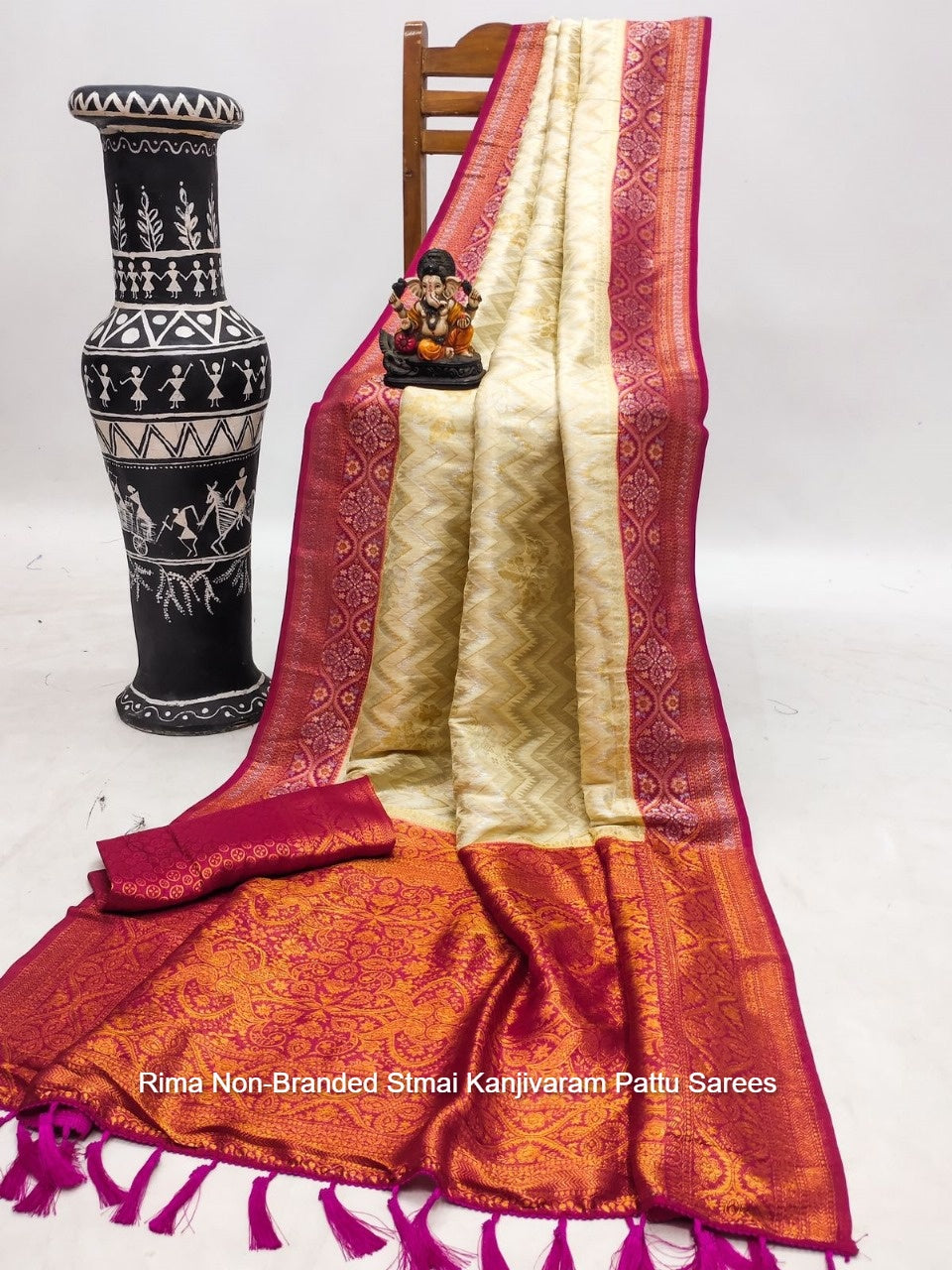 Rima Non-Branded Stmai Kanjivaram Pattu Sarees