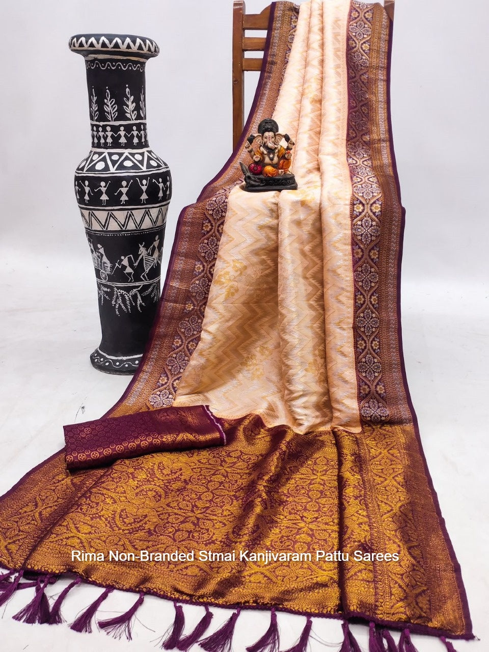 Rima Non-Branded Stmai Kanjivaram Pattu Sarees