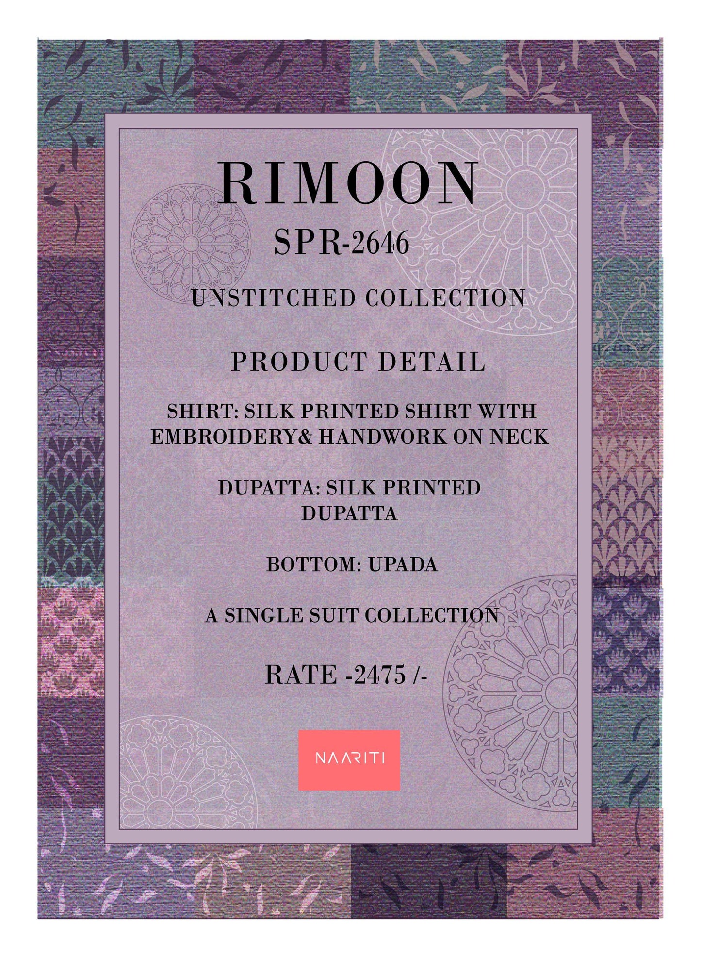 Rimoon 2646 Naariti Silk Unstitched Suits