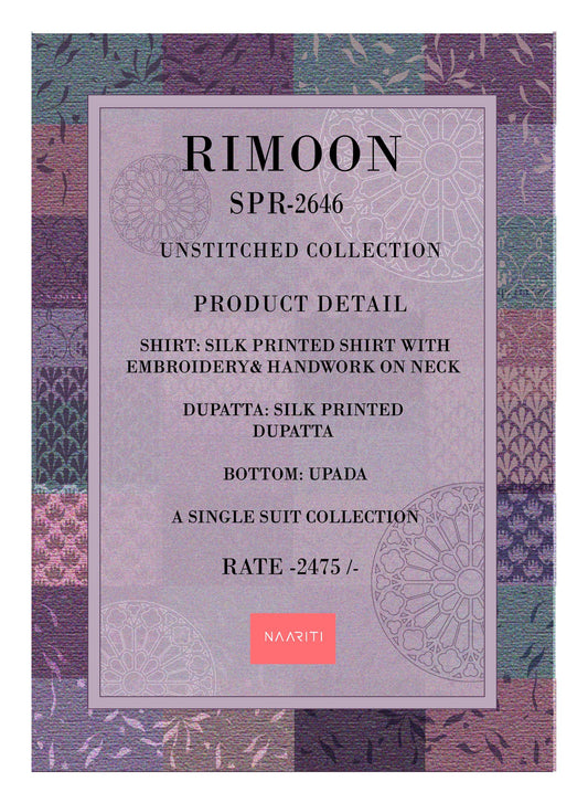 Rimoon 2646 Naariti Silk Unstitched Suits