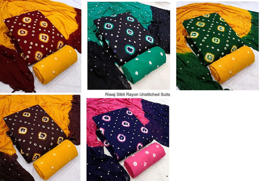 Riwaj Stktt Rayon Unstitched Suits