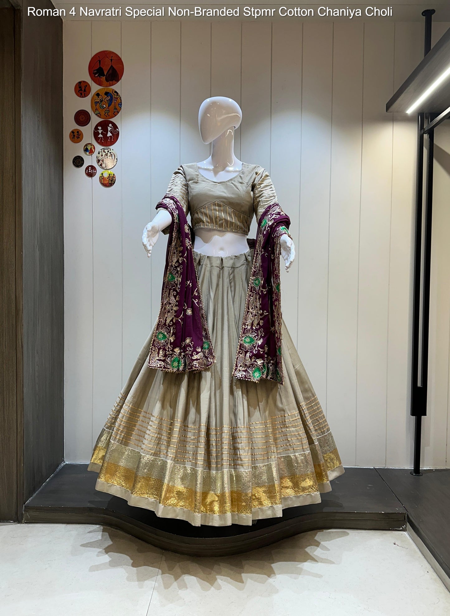 Roman 4 Navratri Special Non-Branded Stpmr Cotton Chaniya Choli