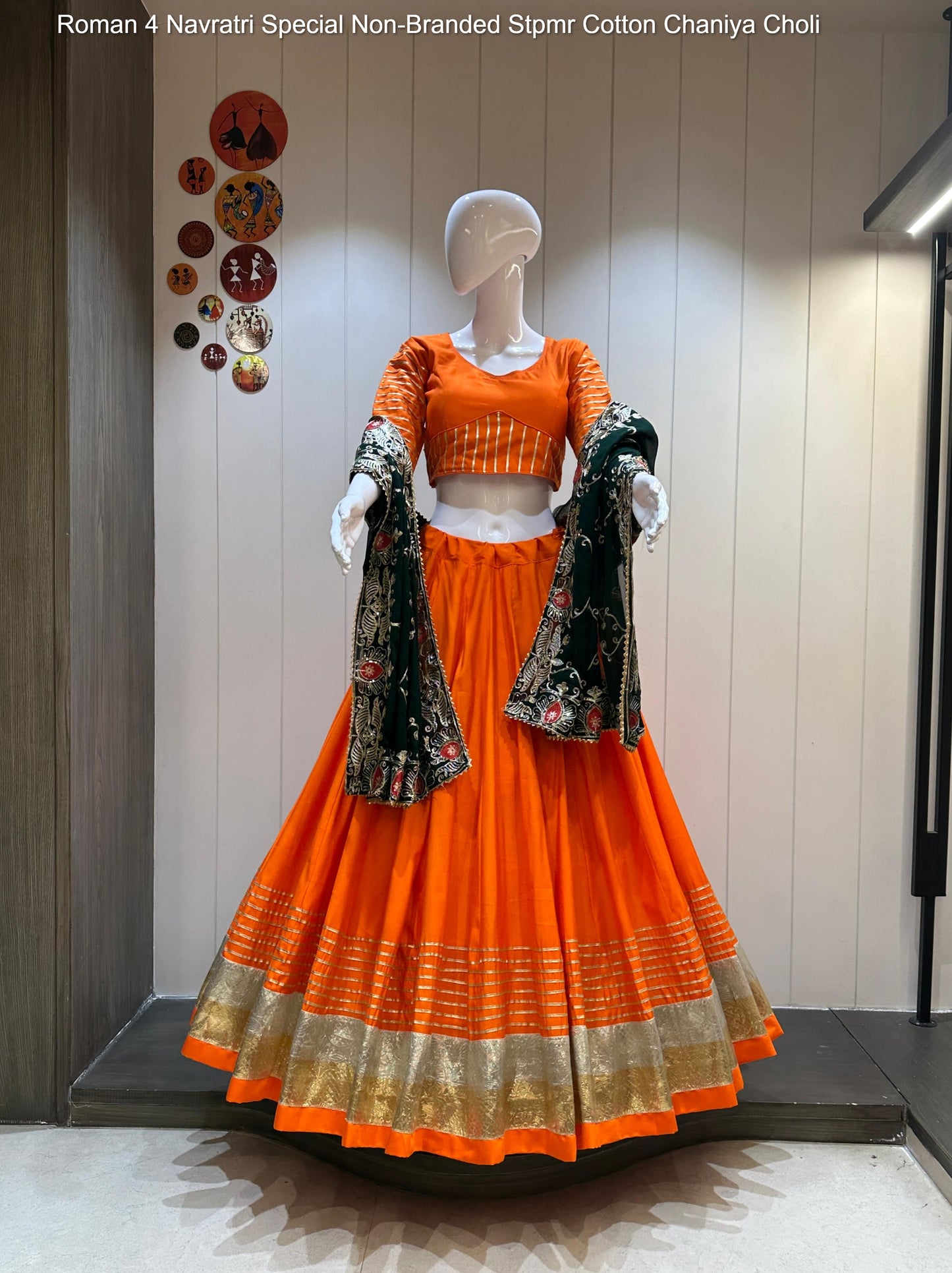 Roman 4 Navratri Special Non-Branded Stpmr Cotton Chaniya Choli