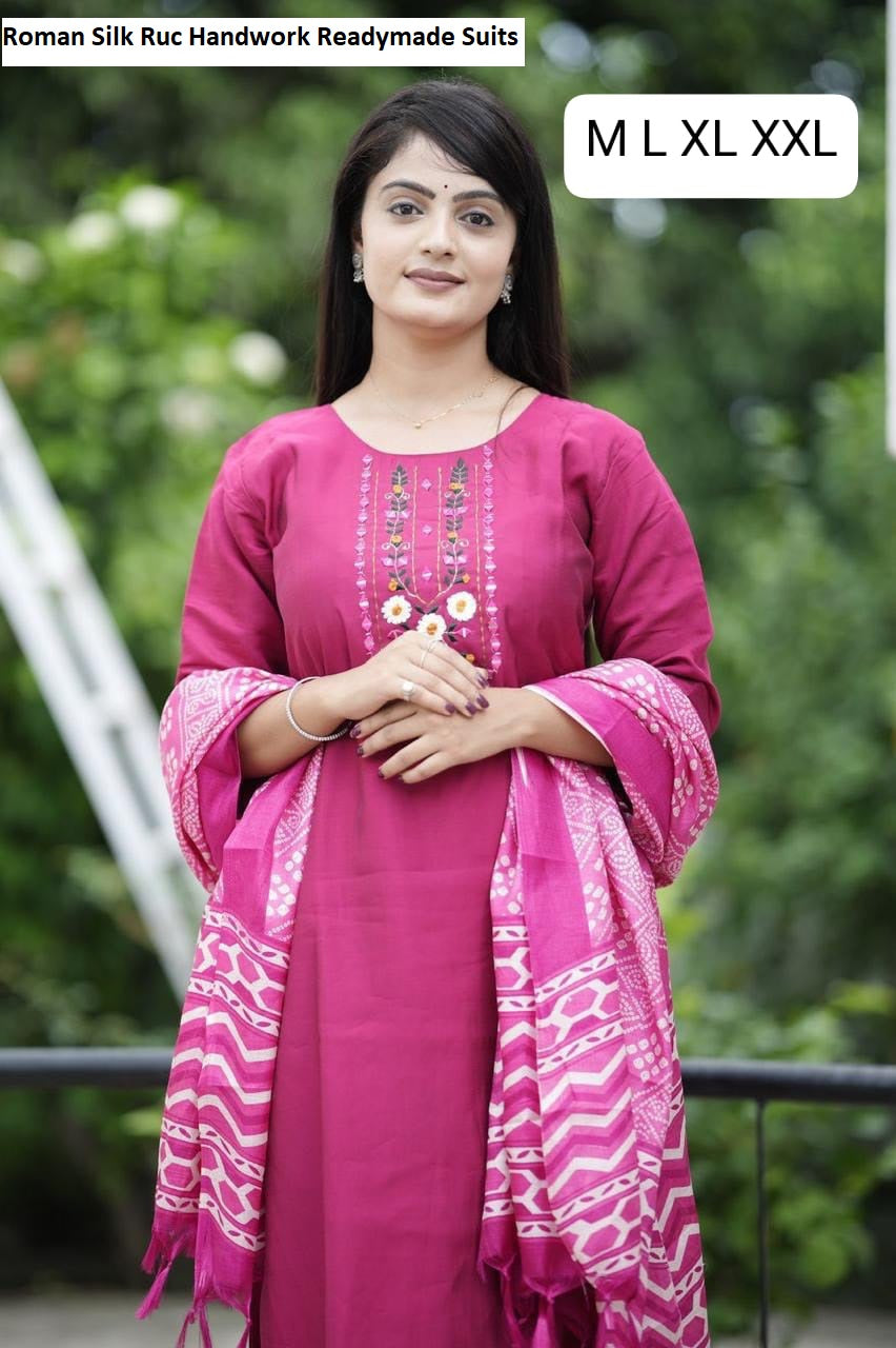 Roman Silk Ruc Handwork Readymade Suits