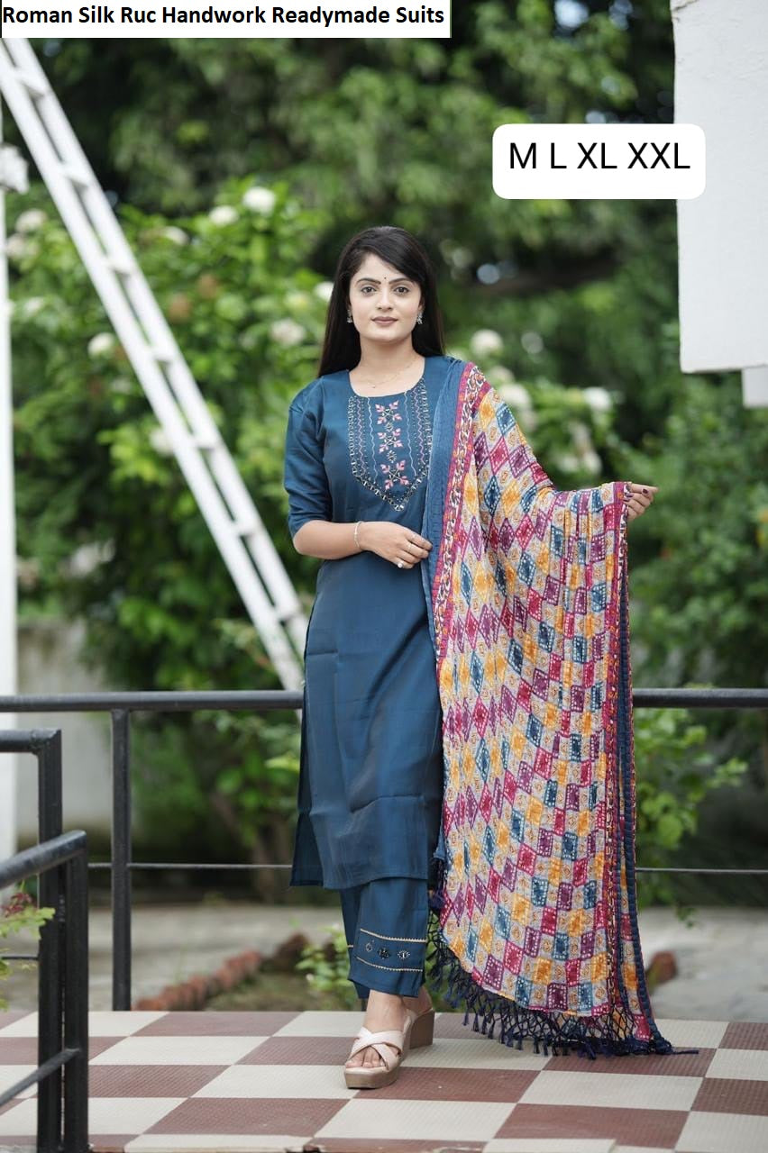 Roman Silk Ruc Handwork Readymade Suits