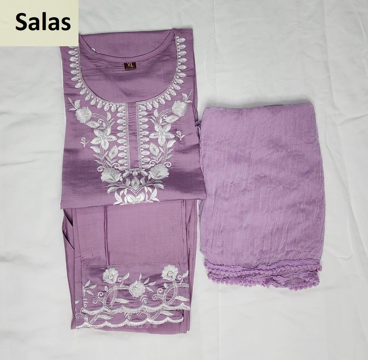 Roman Silk Salas Embroidery Readymade Suits