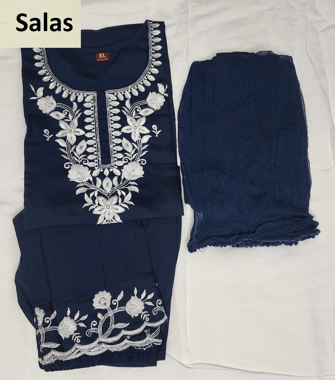 Roman Silk Salas Embroidery Readymade Suits