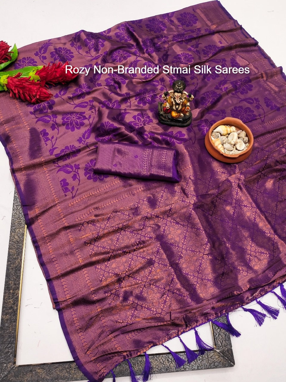 Rozy Non-Branded Stmai Silk Sarees