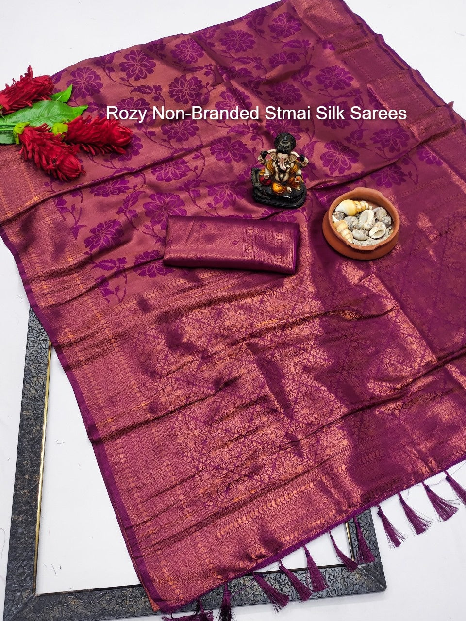 Rozy Non-Branded Stmai Silk Sarees