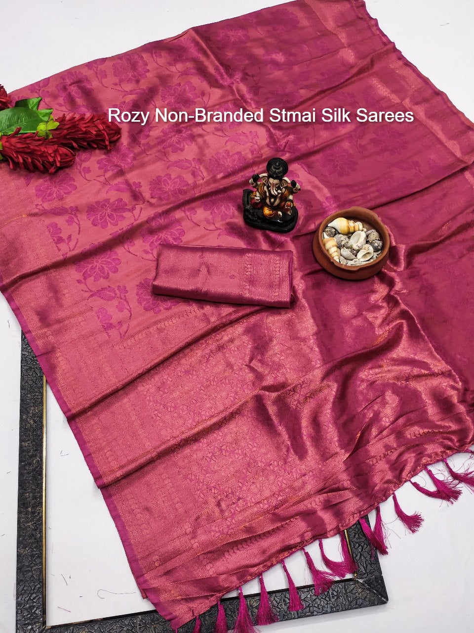Rozy Non-Branded Stmai Silk Sarees