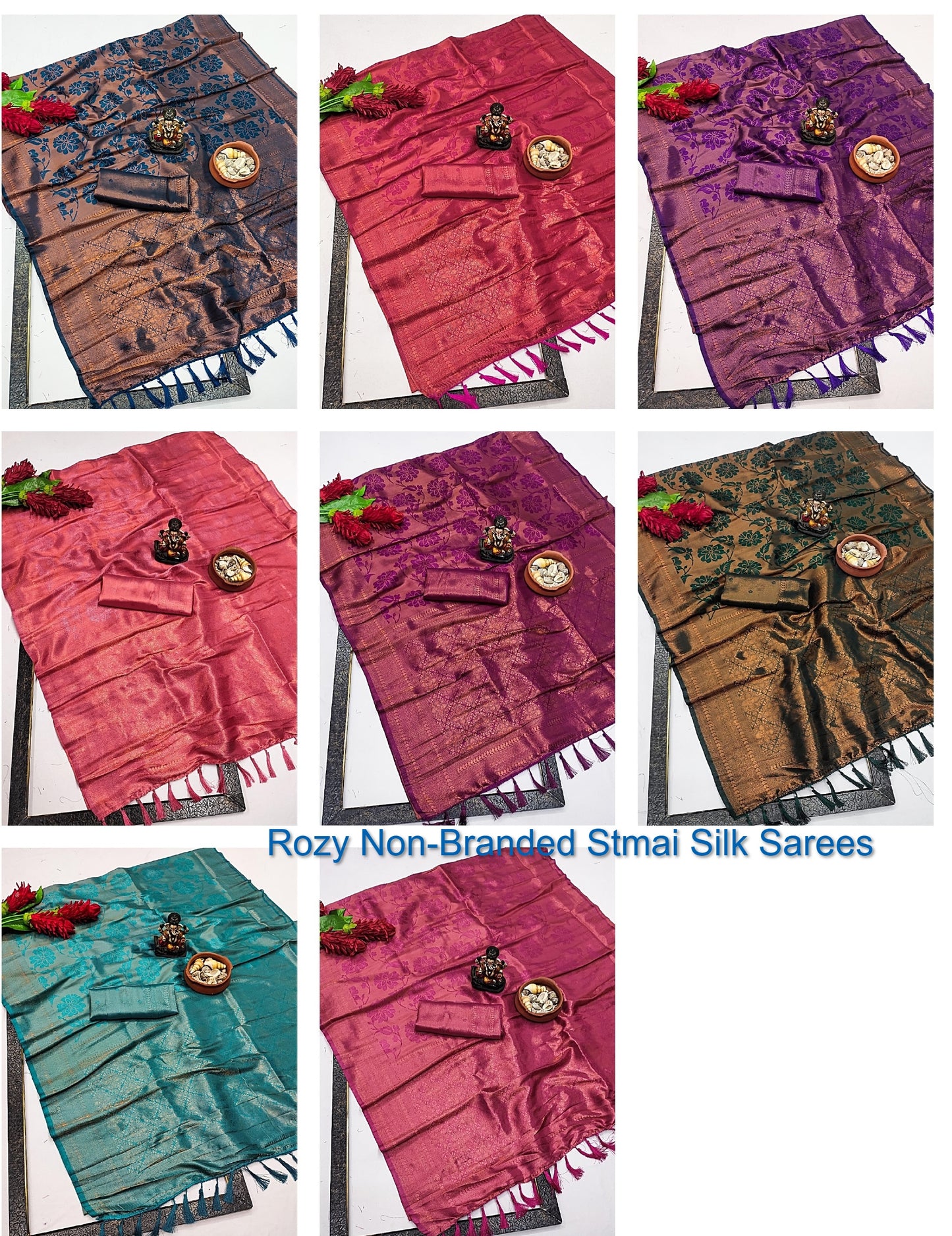 Rozy Non-Branded Stmai Silk Sarees