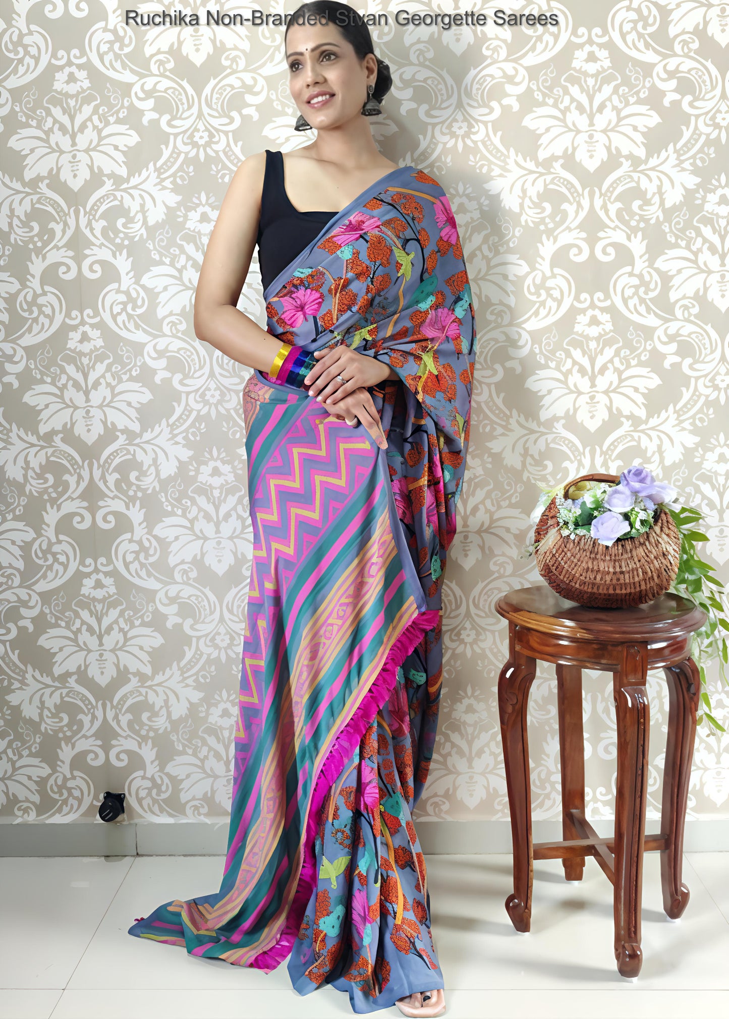 Ruchika Non-Branded Stvan Georgette Sarees