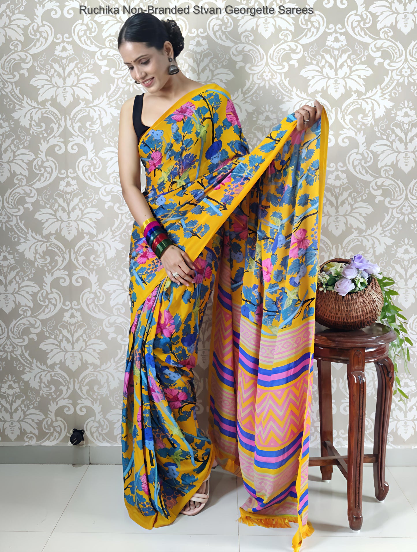 Ruchika Non-Branded Stvan Georgette Sarees