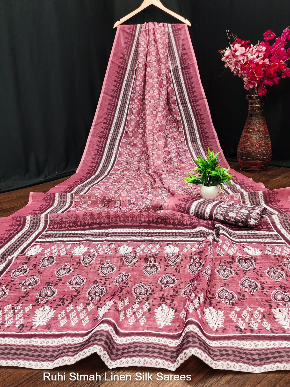 Ruhi Stmah Linen Silk Sarees