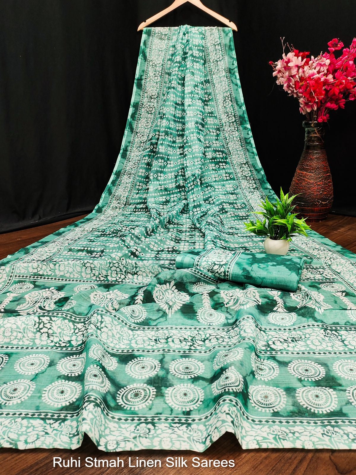 Ruhi Stmah Linen Silk Sarees