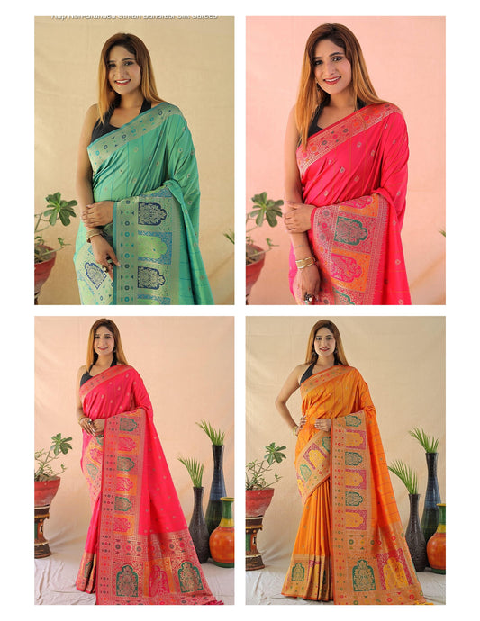 Rup Non-Branded Stmah Banarasi Silk Sarees